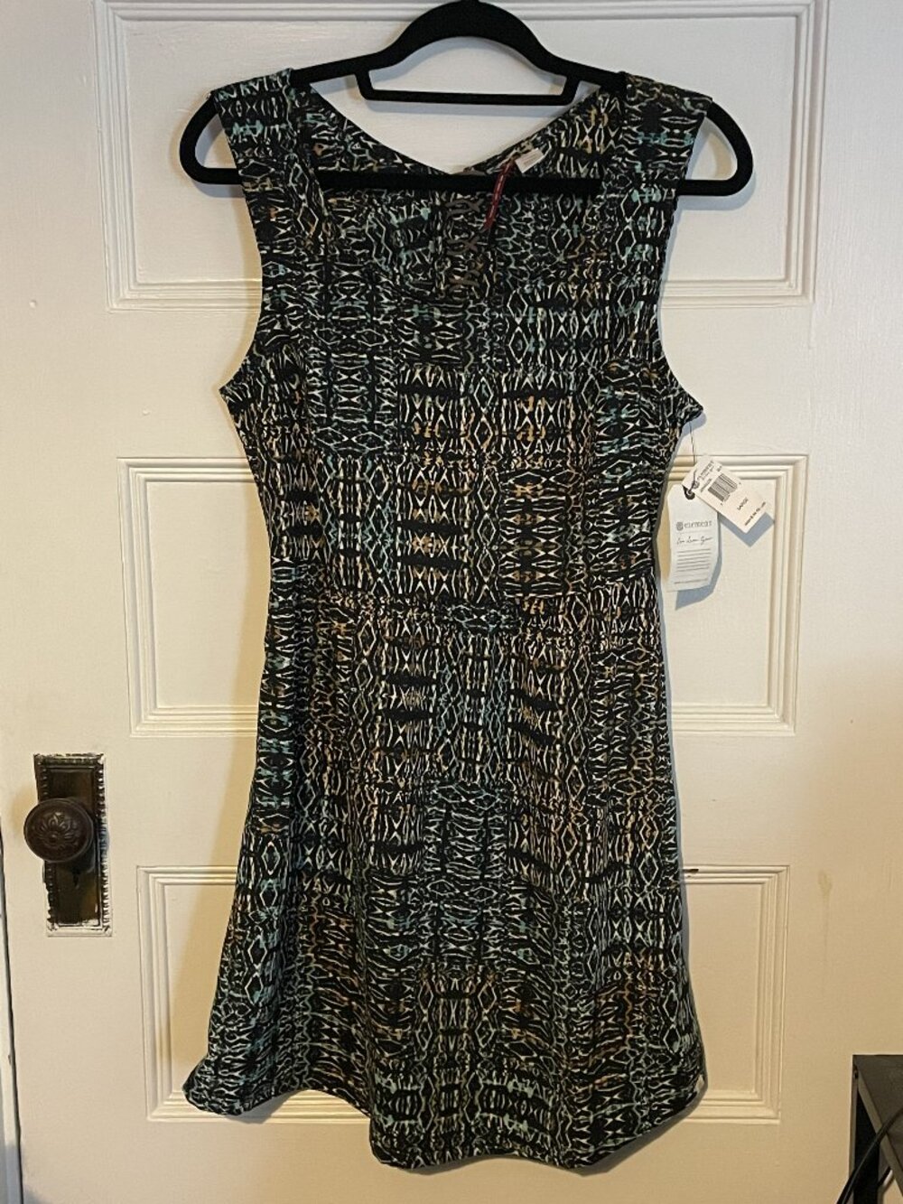 Element A-Line Skater Dress with Tribal Print, Size L NWT